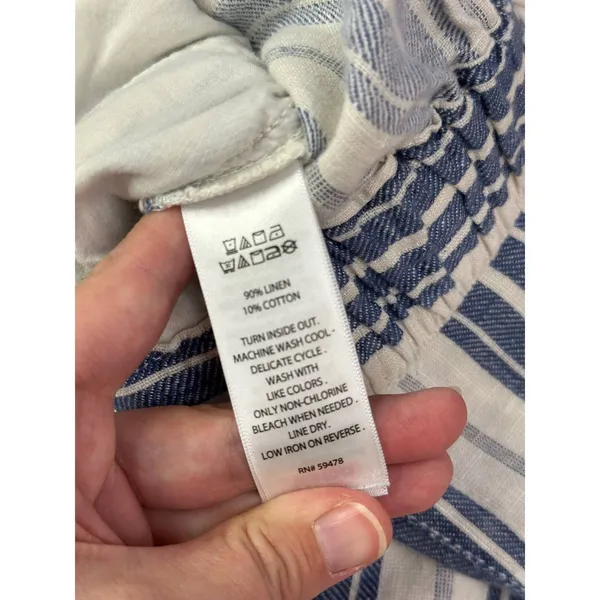 Christian Siriano Womens Striped Linen and Cotten Pants Size‎ M - Image 5