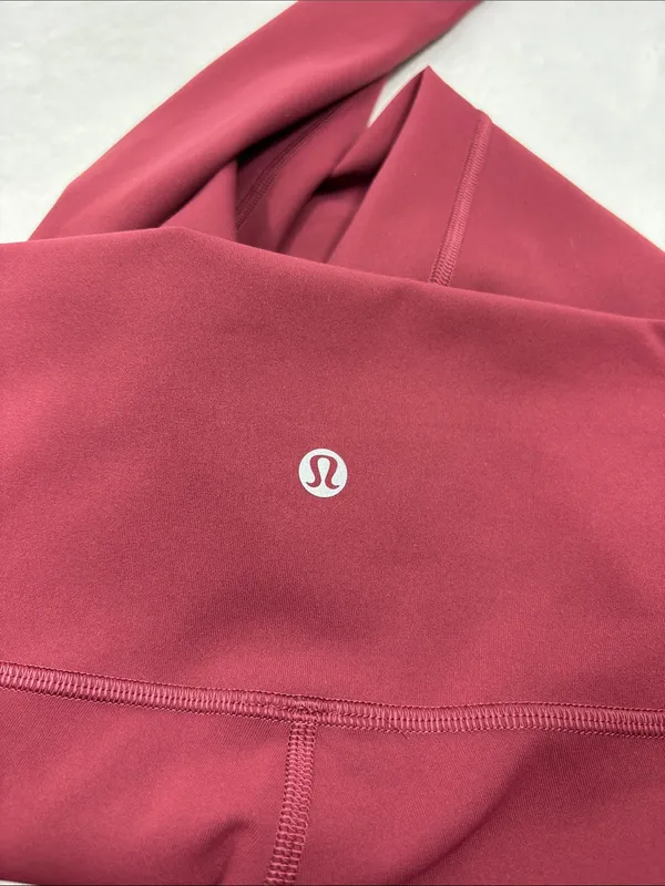 lululemon athletica High-Rise Burgundy Workout Leggings Size 4 - Image 8