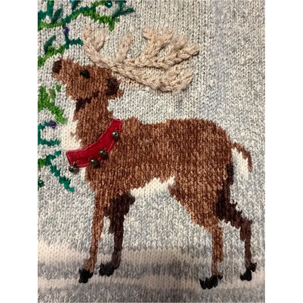Vtg Design Options Philip & Jane Gordon Womens Christmas Sweater Size M/L Santa - Image 5