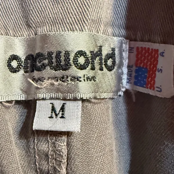 One‎ World Maxi Dress Women Medium Green Vintage Button Side Cross Back Cotton - Image 7