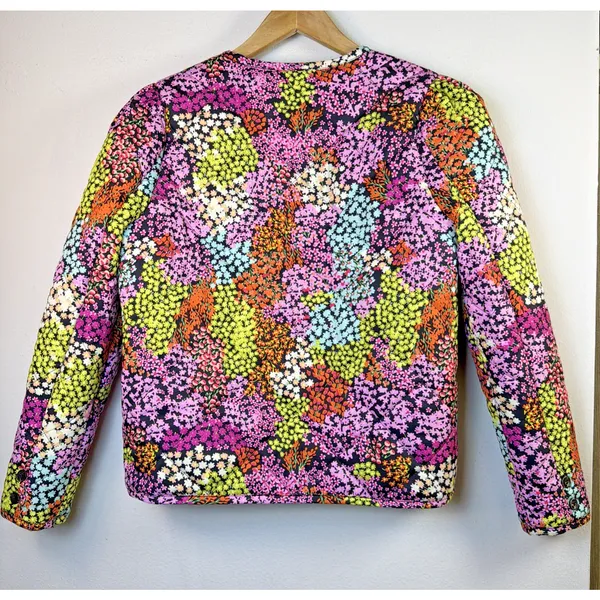 Fate womens quilted jacket floral medium coat cottagecore puffer winter preppy - Image 6