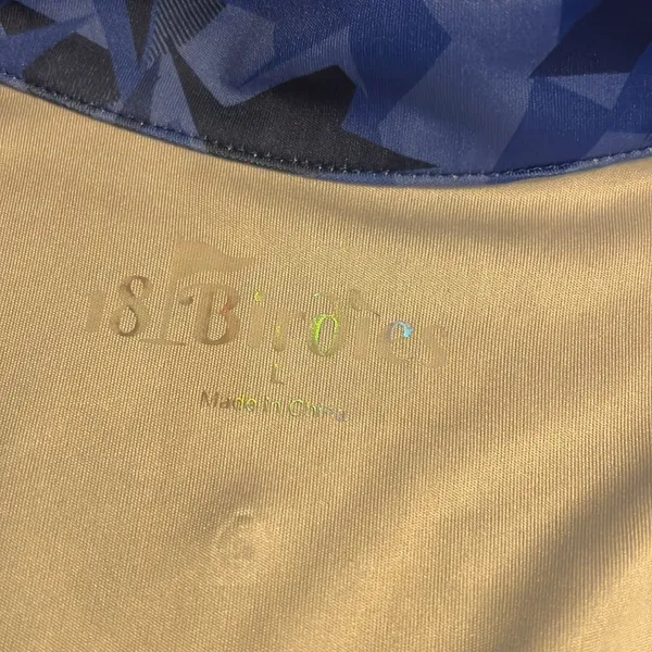 18Birdies Womens Golf Tank Top Blue Geometric Camo Quarter Zip Large‎ - Image 3