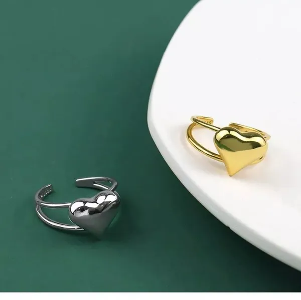 NEW 18k Gold Plated Polished Adjustable Heart Ring - Image 7