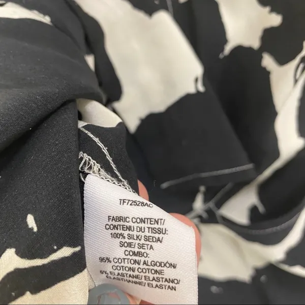 10 Crosby Derek Lam Black White Floral Print Shift Dress Size 8 - Image 11