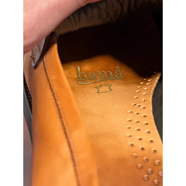 Vintage Bama German Leather Square Toe Penny Loafers Tan 8.5 - Image 10