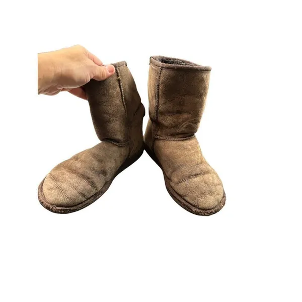 Ugg Australia Women's Sheepskin Suede Boots Brown Size 6 **FAIR CONDITION - Image 8