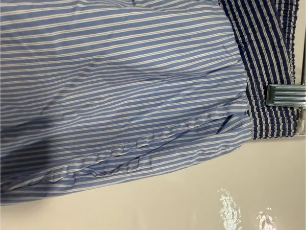 Light Blue Striped Pink rose Women’s Boxer Shorts - Image 2