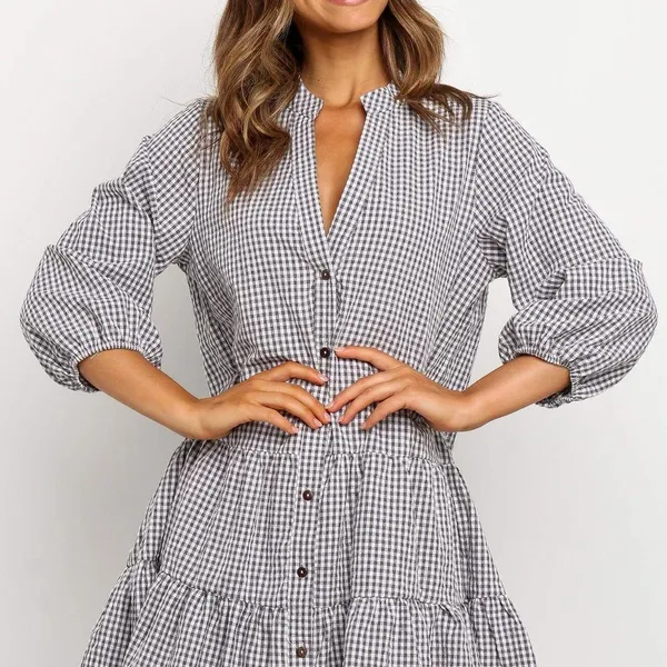 Petal & Pup loose Fit Gingham Checkered Dress Women’s M/L - Image 6
