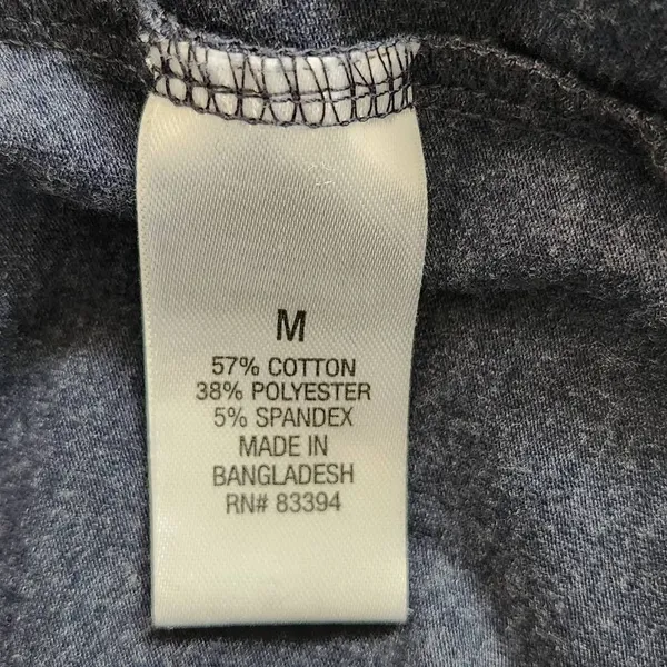 Blue Mountain Navy Short Sleeve V-Neck T-Shirt Size Medium - Image 7