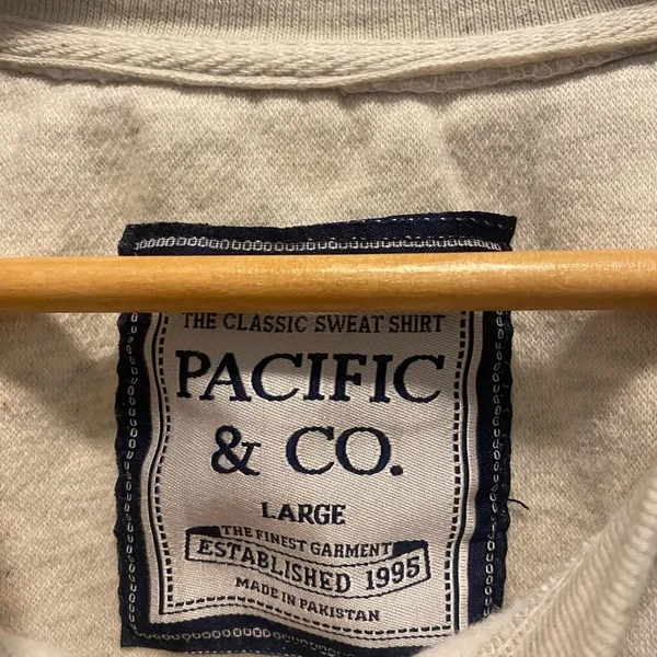 Panama City Beach Florida Beige Cream sweatshirt Size Large Vacation Cozy Crew - Image 3