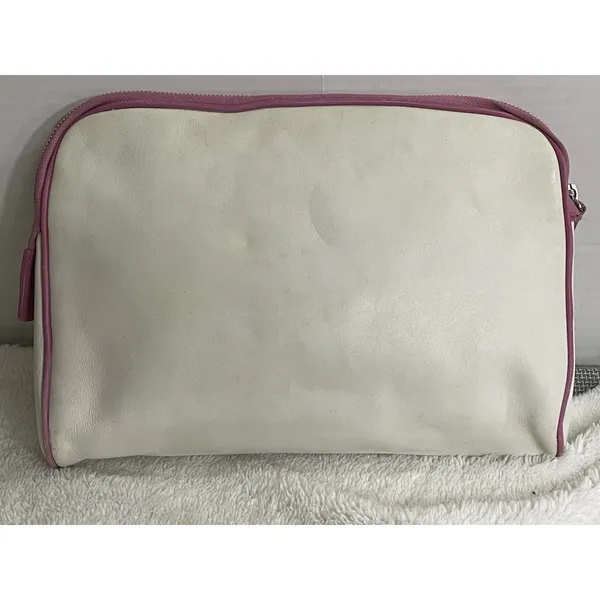 Coach Vintage G05S-5068 Large Work Clutch Pink & White - Image 2