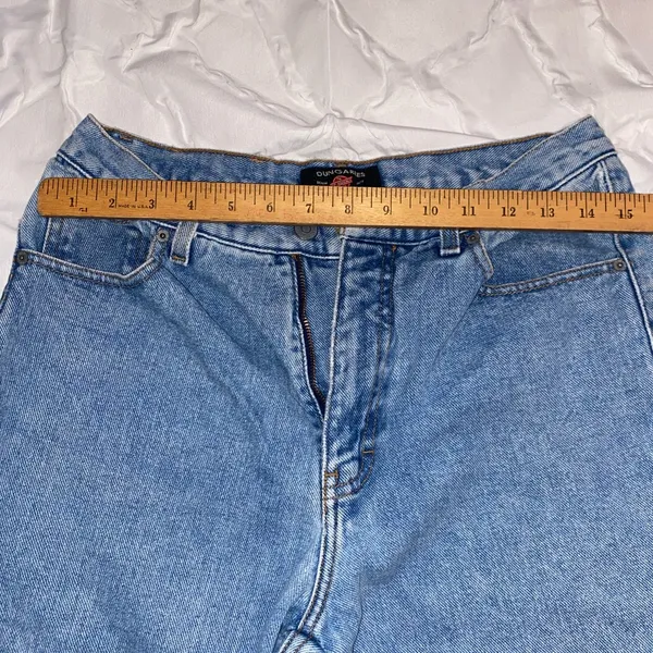 Vintage American Eagle Flare Women's Jeans Light Wash Distressed Mid/Low Rise - Image 4