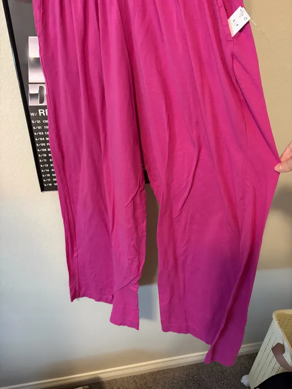 Pink wide leg sleeping pants - Image 2