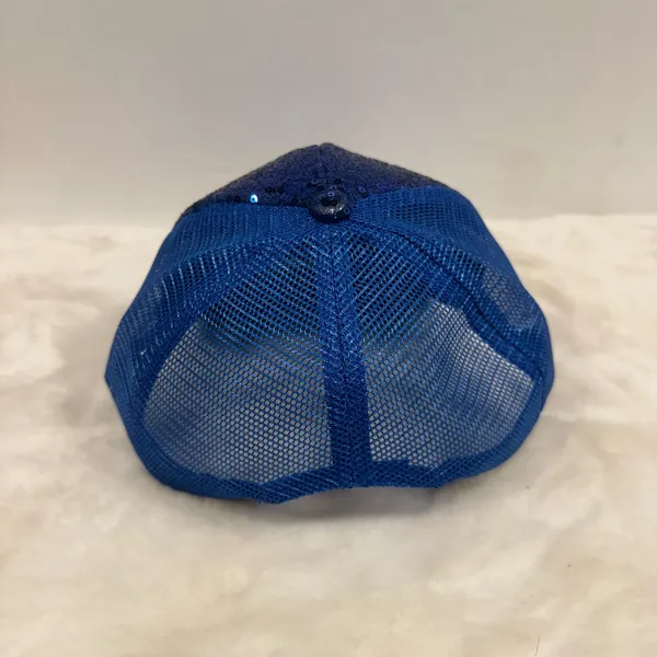 National Football League Detroit Lions Blue Sequin Baseball trucker hat, adjustable Cap! - Image 3