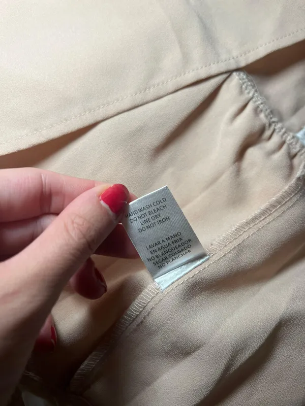 Nude & White Mini Skirt | Size Small - Image 5