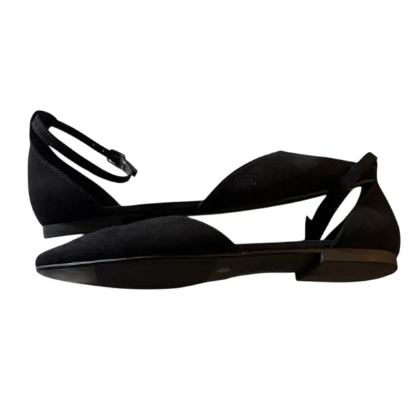 ANA Black Ballet Flat Darrell Ankle Strap Sandals Size 9.5 - Image 6