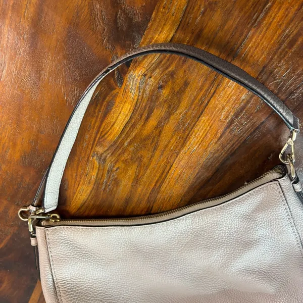 Kate Spade New‎ York Taupe Pebbled Leather Hobo Shoulder Bag Gold Hardware - Image 11