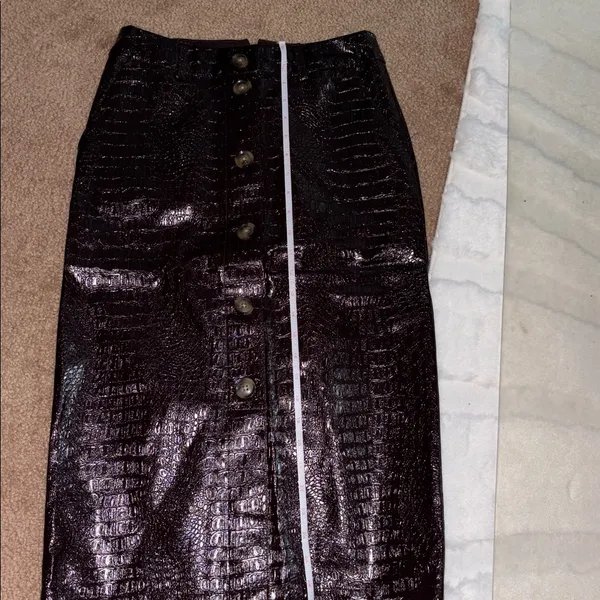 Rachel Comey x Target Croc Embossed Faux Leather Midi Skirt 0 - Image 7