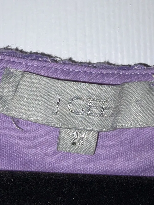 J Gee Lilac Tiered Midi Dress with Crochet Detail and Smocked Waist Size 2X HOM - Image 6