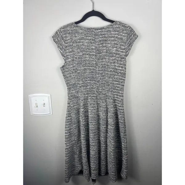 ELLE Tweed Fit & Flare Dress – Black/White – NWT – Size Small - Image 6