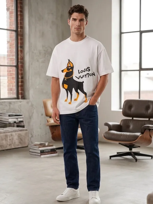 Brand tshirt white men M Size M - Image 5