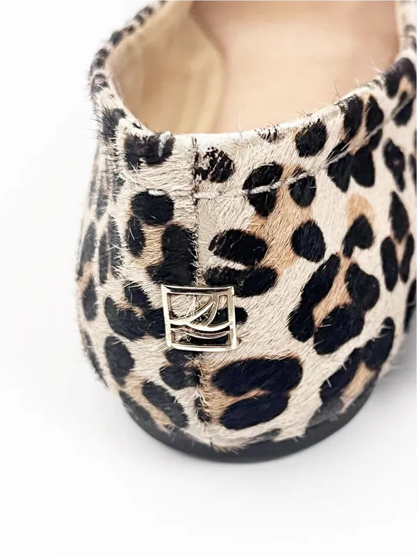 SPERRY Leather Animal Print Tassel Ballet Flats Size 7M Casual Boho Safari - Image 6