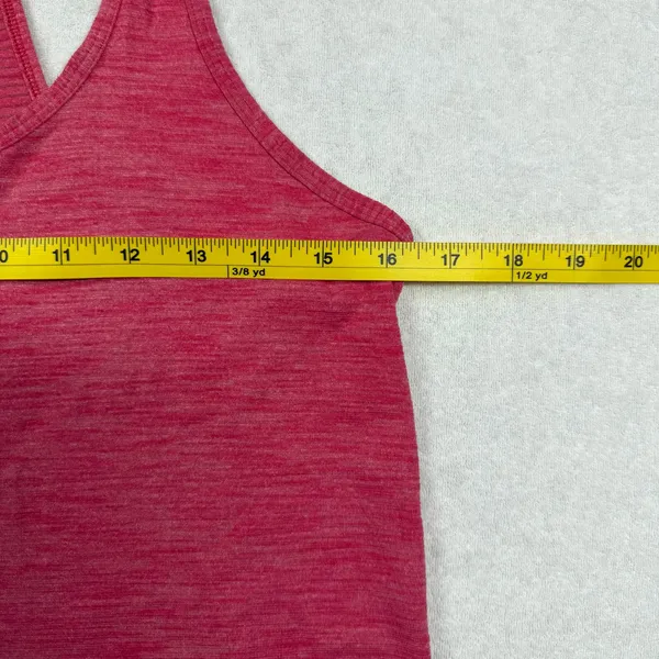Lululemon Women’s Pink Striped Pleated Racerback Tank Top Size 6 - Image 4