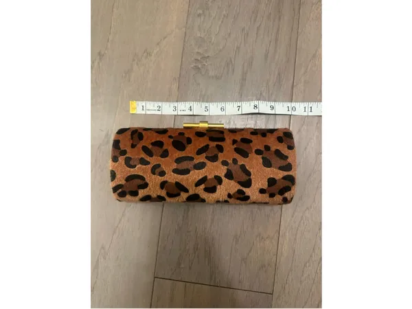 NWT Women's BC Bags Leopard Print Haircalf Clutch - brown/black - Image 8