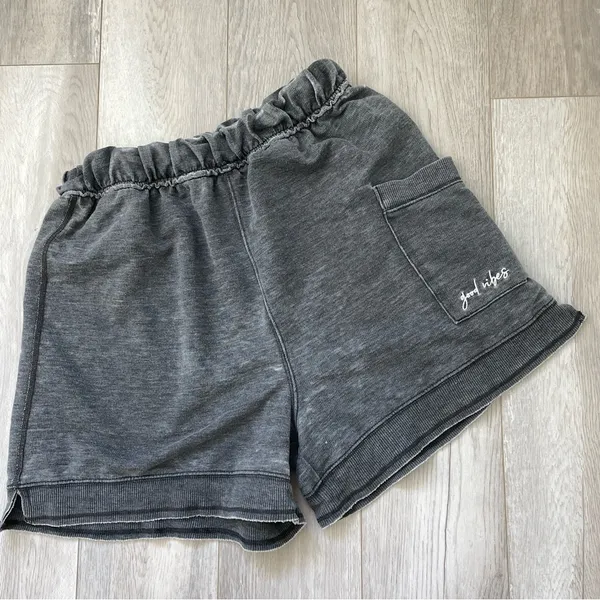 Free People Cozy Girl Good Vibes Shorts Gray (small) loungewear comfy sleep - Image 9