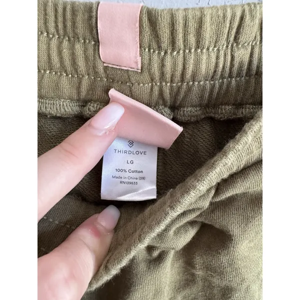 ThirdLove Green Casual Pull On Sweat Shorts Womens L Athletic Athleisure - Image 5