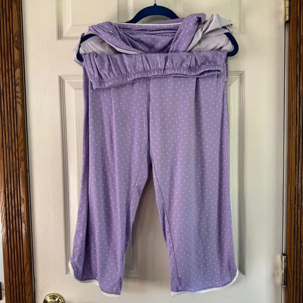 Flora Pajama Set Sleepwear Polka Dot V Neck Loungewear‎ Comfy Medium - Image 8