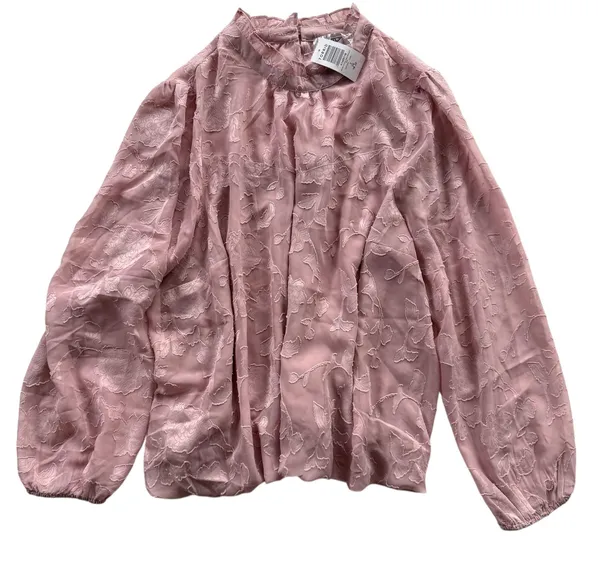 Chiffon Clip Floral Bubble Hem Blouse size 2 NWT - Image 2