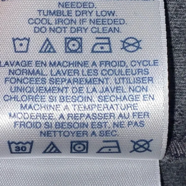 Lands End gray Cotten blend Zip Crew Cardigan loungewear basic minimalist active - Image 11