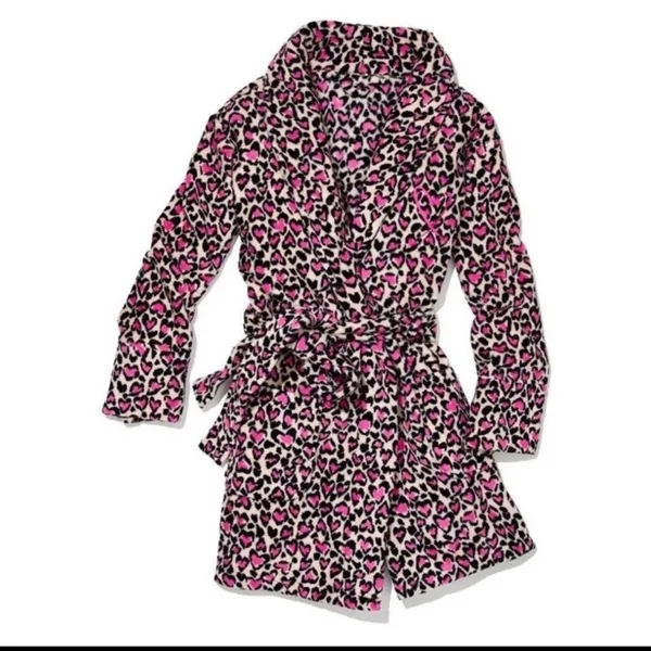 Victoria’s Secret Heart Leopard Print Robe SZ M/L - Image 10