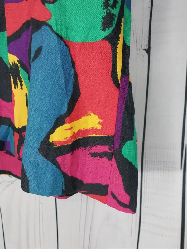 Marmie West Vintge 1980’s Colorful Abstract Maximalist Retro Artsy Top - Image 7