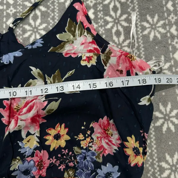 NWT Lulus Floral Fit & Flare Dress Crisscross Back Mini Summer Cottagecore Large - Image 15