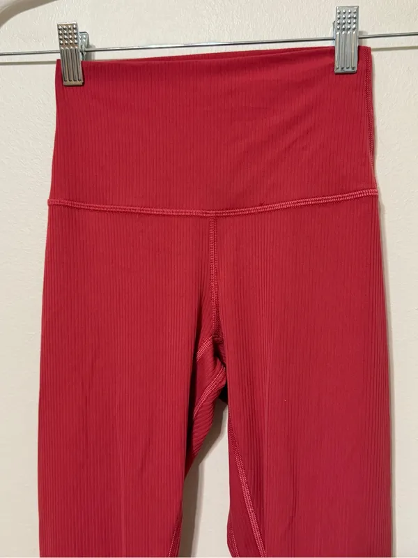 Lululemon Align Ribbed Leggings Size 2 NEW NWOT coral pink - Image 3