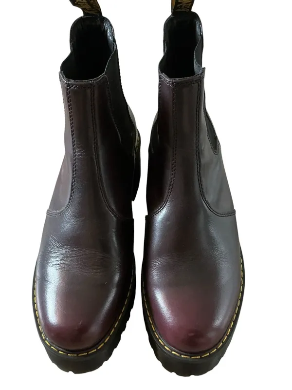 Dr Martens Rometty vintage burgundy Chelsea grunge boots size 10 - Image 3