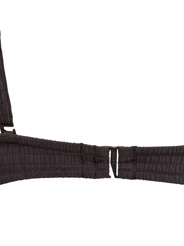 NEW DKNY Womens Textured Molded Balconette Bikini Top Swim DIMTS470 Black L - Image 10