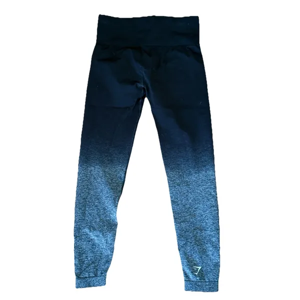 Gymshark Leggings‎ Womens Medium XS Ombre Seamless Long Training Black - Image 2