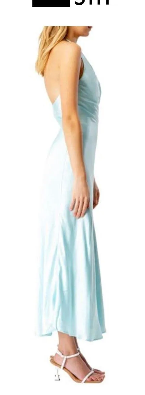 Bardot MINT Women's Asymmetric-Hem Satin Dress - Image 4