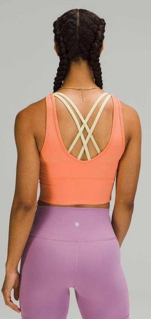 Lululemon Power Pivot Tank Rib in Golden Apricot Size 4 - Image 2