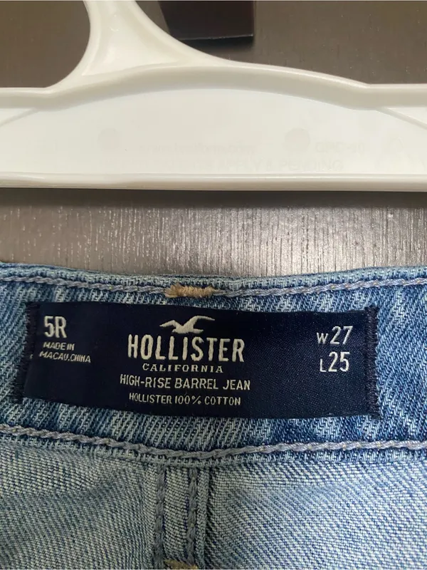 Hollister Light Blue Straight Wide Leg Women's Jeans - Image 3