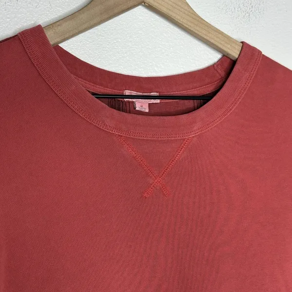 Vintage Y2K Gap 100% Cotton Crewneck Sweatshirt Red Plaid Sz M Cabincore Preppy - Image 4