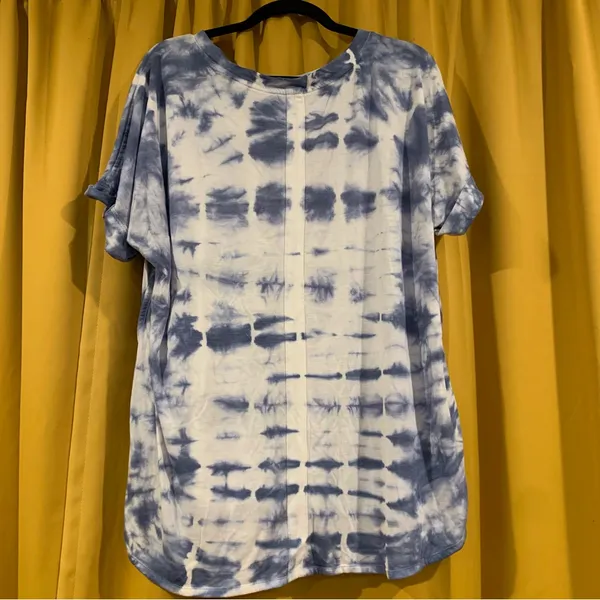 Blue & Bleach Tie Dye Plus T-shirt - Image 2