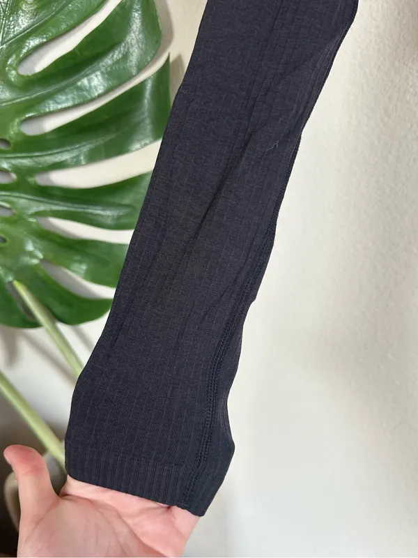 Lululemon Ebb to Street Long Sleeve Ribbed Crop Top - Image 9