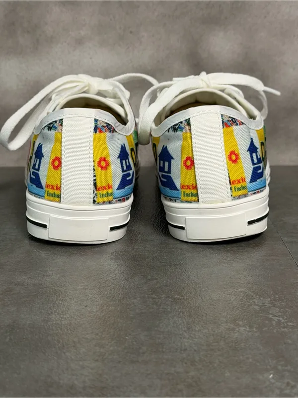 Realtor Canvas Sneakers Women's Size 8 White/Multicolor - Image 8