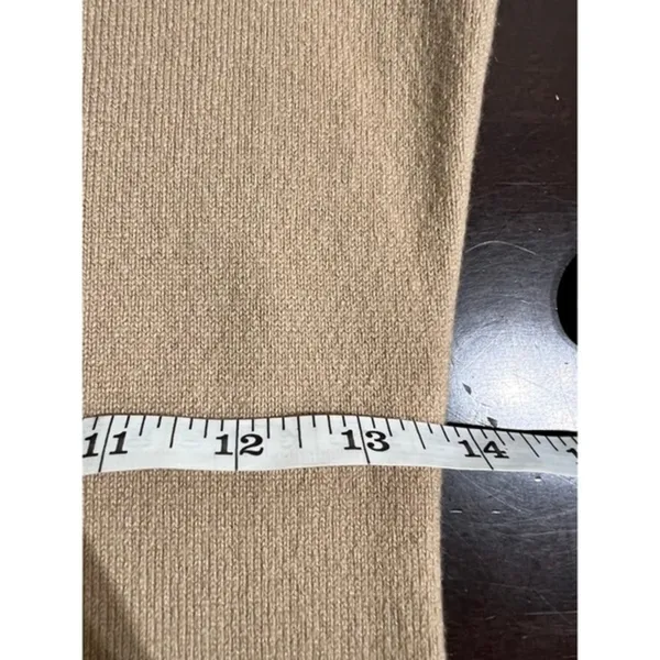 Ralph Lauren Cashmere Blend Short Sleeve Knit Sweater Dress Camel Tan M - Image 9
