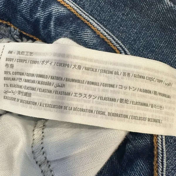 Abercrombie & Fitch Size 32/14 The Mom Hi Rise Curve Love‎ Distressed Denim Jeans - Image 7