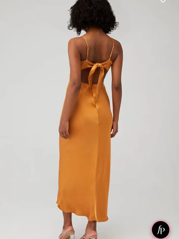 Bardot Malinda Satin Backless Midi Dress - Image 2